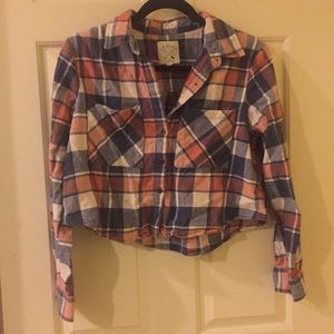 cute cropped flannel